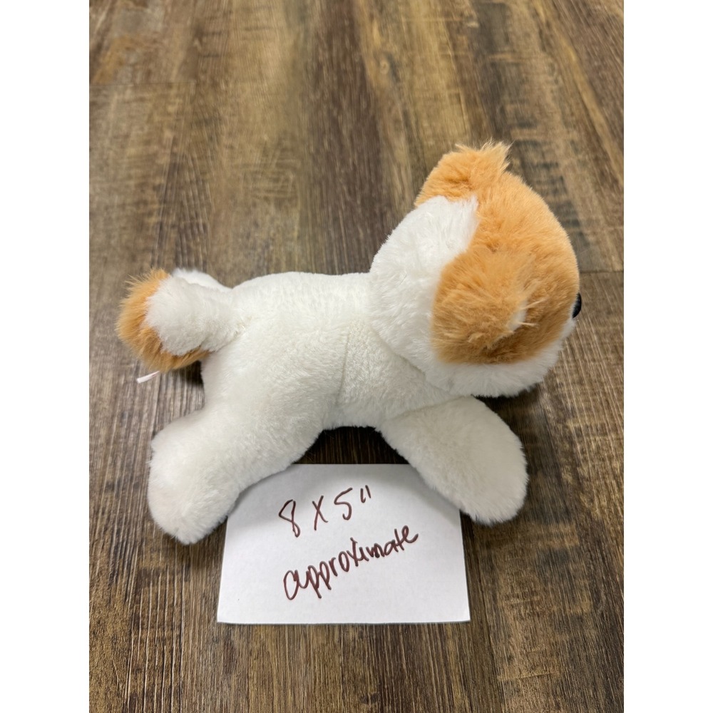 Aurora World‎ White Tan Dog Plush Stuffed Animal Floppy Lying Puppy 8x5 Inch - Picture 8 of 13